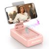 JTEMAN Cell Phone Stand with Bluetooth Speaker,Birthday Gifts for Women and Men,Kitchen Gadgets for Men,Compatible for iPhone/Samsung/Mini iPad - Pink view 1