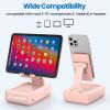 JTEMAN Cell Phone Stand with Bluetooth Speaker,Birthday Gifts for Women and Men,Kitchen Gadgets for Men,Compatible for iPhone/Samsung/Mini iPad - Pink view 4