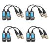 BNC Vedio Balun Connectors 4 Pairs with BNC Male Cable via CAT5/5E/6 Twisted Pair Transmitter for 720P 1080P 3MP 4MP 5MP CCTV Security Camera System view 1