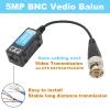 BNC Vedio Balun Connectors 4 Pairs with BNC Male Cable via CAT5/5E/6 Twisted Pair Transmitter for 720P 1080P 3MP 4MP 5MP CCTV Security Camera System view 2