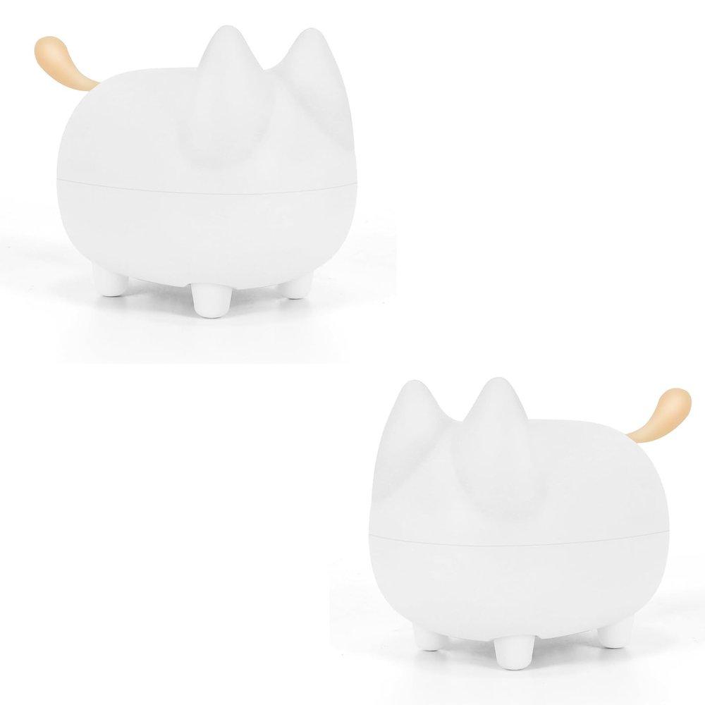 Svemei 2PCS Portable Bluetooth Speaker, Cute Cat Mini Wireless Speakers with Loud Stereo Sound, Built-in Mic, Super Bass, Dual Pairing,40H Playtime for Android/iOS Devices (White)