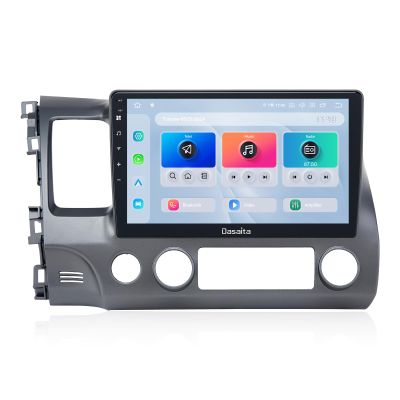 Dasaita Android 13 Car Stereo Upgrade for Honda Civic 2006-2011 with Wireless Carplay & Android Auto, 10.2" Touch Screen Radio, Head Unit, 6G RAM 64G ROM, 5G WiFi/4G LTE, Bluetooth 5.0, DTS, SWC