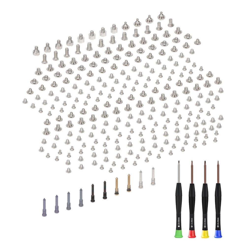 Risidamoy for iPhone 14 Plus Complete Full Screw Set Replacement 14plus with Bottom Pentalobe Screws Repair Inner Part with 4 Screwdrivers for A2632 A2885 A2886 A2887 A2896