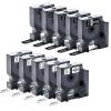 5 Black + 5 White Compatible with Dymo D1 Label Tape Refills 45013 Black on White and 45021 White on Black Use for DYMO LabelManager 160 280 210D 360D 420P Label Maker, 1/2 inch x 23ft view 1