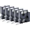 5 Black + 5 White Compatible with Dymo D1 Label Tape Refills 45013 Black on White and 45021 White on Black Use for DYMO LabelManager 160 280 210D 360D 420P Label Maker, 1/2 inch x 23ft view 2
