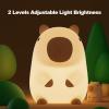 Capybara Night Light, Cute Animal Lamp, Silicone Touch Night Light, Touch Desk Lamp USB Rechargeable Table Light for Children's Room, Bedside, Nursery view 2