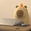 Capybara Night Light, Cute Animal Lamp, Silicone Touch Night Light, Touch Desk Lamp USB Rechargeable Table Light for Children's Room, Bedside, Nursery view 3