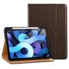 DTTO for iPad Air 5th/4th Generation Case 2022/2020, Premium Leather Folio Stand Cover with Pencil Holder[2nd Pencil Charging] and Bluetooth Keyboard, Wireless Rechargeable Keyboard, Brownish view 2