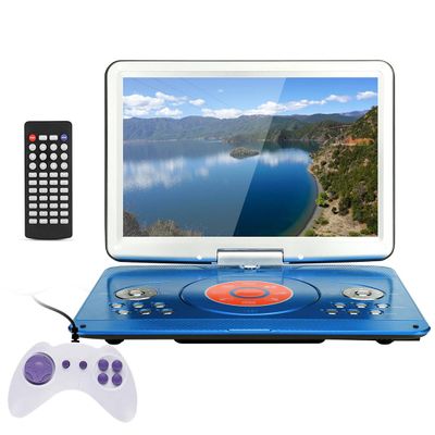 XLTEAM Portable DVD Player, 14.1'' Large Swivel Screen with Remote Controller, Built-in Dual Speakers, Sync TV, Support USB SD Card, for Home Car Outdoor