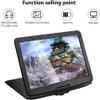XLTEAM Portable DVD Player, with 15.6" Large HD Swivel Screen, Remote Control, 270 Adjustable Angle, 8 Hours Rechargeable Battery, Power Off Memory, Supports All-Region, for Car, Home view 2