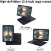 XLTEAM Portable DVD Player, with 15.6" Large HD Swivel Screen, Remote Control, 270 Adjustable Angle, 8 Hours Rechargeable Battery, Power Off Memory, Supports All-Region, for Car, Home view 3