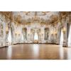 Laeacco 12x10ft Luxurious Palace Backdrop White Gold Palace Hall Ballroom Chandelier Arch Doors Photography Background Wedding Ceremony Birthday Bridal Shower Party Cake Table Banner Photo Booth Prop view 1