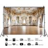 Laeacco 12x10ft Luxurious Palace Backdrop White Gold Palace Hall Ballroom Chandelier Arch Doors Photography Background Wedding Ceremony Birthday Bridal Shower Party Cake Table Banner Photo Booth Prop view 2