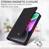 SLWYF Case Compatible Xiaomi 12 Lite with Flip Case Book Cover Premium PU Leather Magnetic Folding Stand Case for Xiaomi 12 Lite, Black view 3