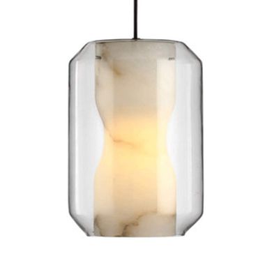 SteFik Modern Ceiling Pendant Light - Industrial Marble Hanging Chandelier E27 Socket Classic Lighting Fixtures Compatible with Bedroom Living Room Hallway [Energy Class A+],Pendant