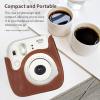Andoer Instant Camera Storage Case PU Leather Camera Bag Magnetic Buckle with Shoulder Strap Compatible with Fujifilm Instax Mini 12 11 9 8, Grey view 3