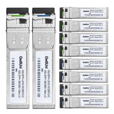 5 Pairs 10G BIDI SFP+ Single Mode Fiber Module Network Transceiver, LR SM 1270nm 1330nm 10km, Simplex LC Interface for Switch, Router, Firewall, Network Card, Server etc
