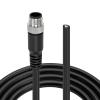 DRRI M12 8-Pins Male Sensor Connector to Fly Lead Waterproof Electrical Shield Cable for Automation Application (M12 8P Male Cable, 1M) view 1