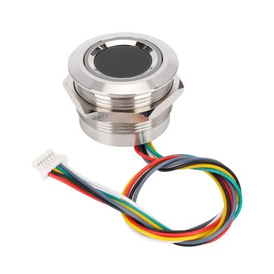 Circular Fingerprint Module, Fingerprint Scanner with 2 Color Indicator Light, Capacitive Fingerprint Identification Module for Safety Box Access
