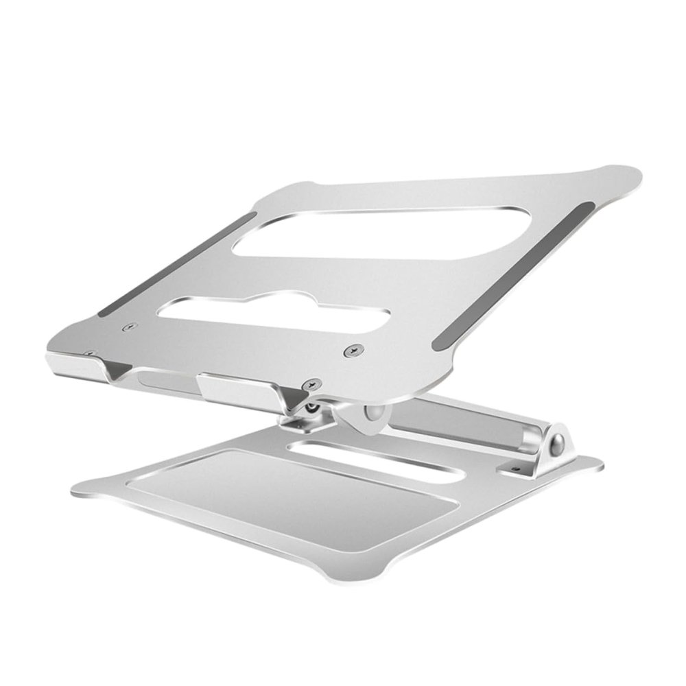 Didiseaon Foldable Aluminum Alloy Laptop Stand Height Ergonomic Design for Home Office and Travel Use Lightweight and Silver