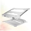 Didiseaon Foldable Aluminum Alloy Laptop Stand Height Ergonomic Design for Home Office and Travel Use Lightweight and Silver view 2