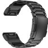MaKTech Titanium Band for Garmin,22mm Five-Piece Metal Bracelet Strap with Quick Release Connector,Tortoise Buckle,for Garmin Fenix 8 47mm/E 47mm/7/6 Smartwatch (Black) view 1