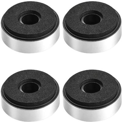 XYWHPGV 4 Pcs D40xH11.35mm Plastic Feet Anti-Vibration Base Pad Stand for Speaker Guitar Amplifier HiFi Silver Tone(178ac 848b7 7c970 d95b1 e3192 480ff