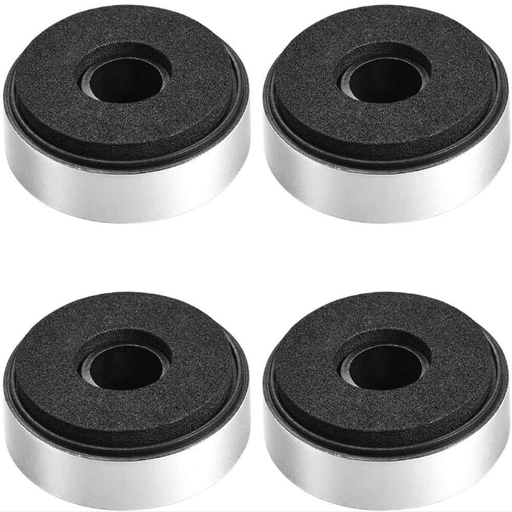 XYWHPGV 4 Pcs D40xH11.35mm Plastic Feet Anti-Vibration Base Pad Stand for Speaker Guitar Amplifier HiFi Silver Tone(178ac 848b7 7c970 d95b1 e3192 480ff