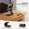 12 Pack Magnetic Cable Clips [Cable Smooth Adjustable] Cord Holder, Under Desk Cable Management, JOYROOM Adhesive Wire Holder Keeper Organizer for Home Office Desk Phone Car Wall Desktop Nightstand view 2