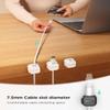 12 Pack Magnetic Cable Clips [Cable Smooth Adjustable] Cord Holder, Under Desk Cable Management, JOYROOM Adhesive Wire Holder Keeper Organizer for Home Office Desk Phone Car Wall Desktop Nightstand view 3