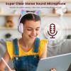 DVUIYYL Kid Headphones for School, Wireless Headphones for Kids and Adults, Bluetooth Headphones with Microphone, Violet view 2