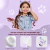 DVUIYYL Kid Headphones for School, Wireless Headphones for Kids and Adults, Bluetooth Headphones with Microphone, Violet view 3