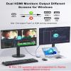 Dnkeaur Dual Monitor Adapter - USB C to HDMI Adapter, Docking Station for Laptop, HDMI Splitter for Extended Display view 2