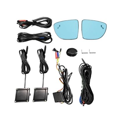 Car BSD BSM BSA Blind Area Spot Warning Drive Mirror Detection System 24GHz Dead Zone Sensor Compatible for Renault Kadjar Koleos Duster (Color : Blue Mirror)