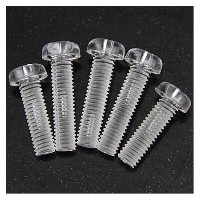 ENTAOER 25/100pcs Transparent Screws, Round Heads, Plastic Screws, Pan Heads, Cross Plastic Screws, M2.5 M3 M4 M5(M5x15(50PCS))