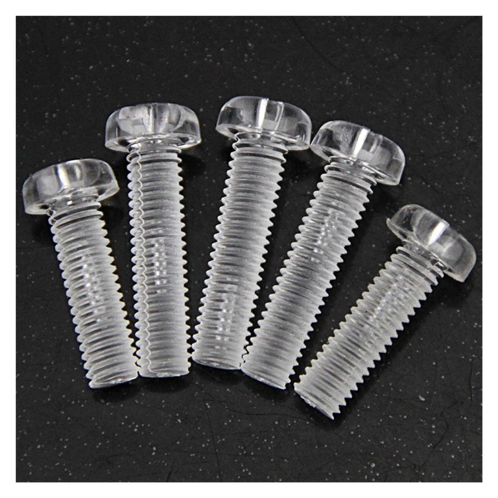 ENTAOER 25/100pcs Transparent Screws, Round Heads, Plastic Screws, Pan Heads, Cross Plastic Screws, M2.5 M3 M4 M5(M5x15(50PCS))
