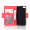 Case for iPhone iPod Touch 6.PU Leather Flip Case Cover with Movable Card Slots.Bracket Design-Red view 2