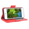 Case for iPhone iPod Touch 6.PU Leather Flip Case Cover with Movable Card Slots.Bracket Design-Red view 4