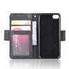 Case for iPhone iPod Touch 7.PU Leather Flip Case Cover with Movable Card Slots.Bracket Design-Black view 2
