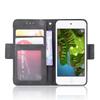 Case for iPhone iPod Touch 7.PU Leather Flip Case Cover with Movable Card Slots.Bracket Design-Black view 3