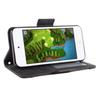 Case for iPhone iPod Touch 7.PU Leather Flip Case Cover with Movable Card Slots.Bracket Design-Black view 4