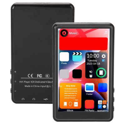 16GB MP3 Player with BT, 4 inch Full Touch Screen, Digital Lossless Music Player with 1080P Video Playback, FM Radio, E Book, Recording, Memory Card Included (16GB RAM and 128GB