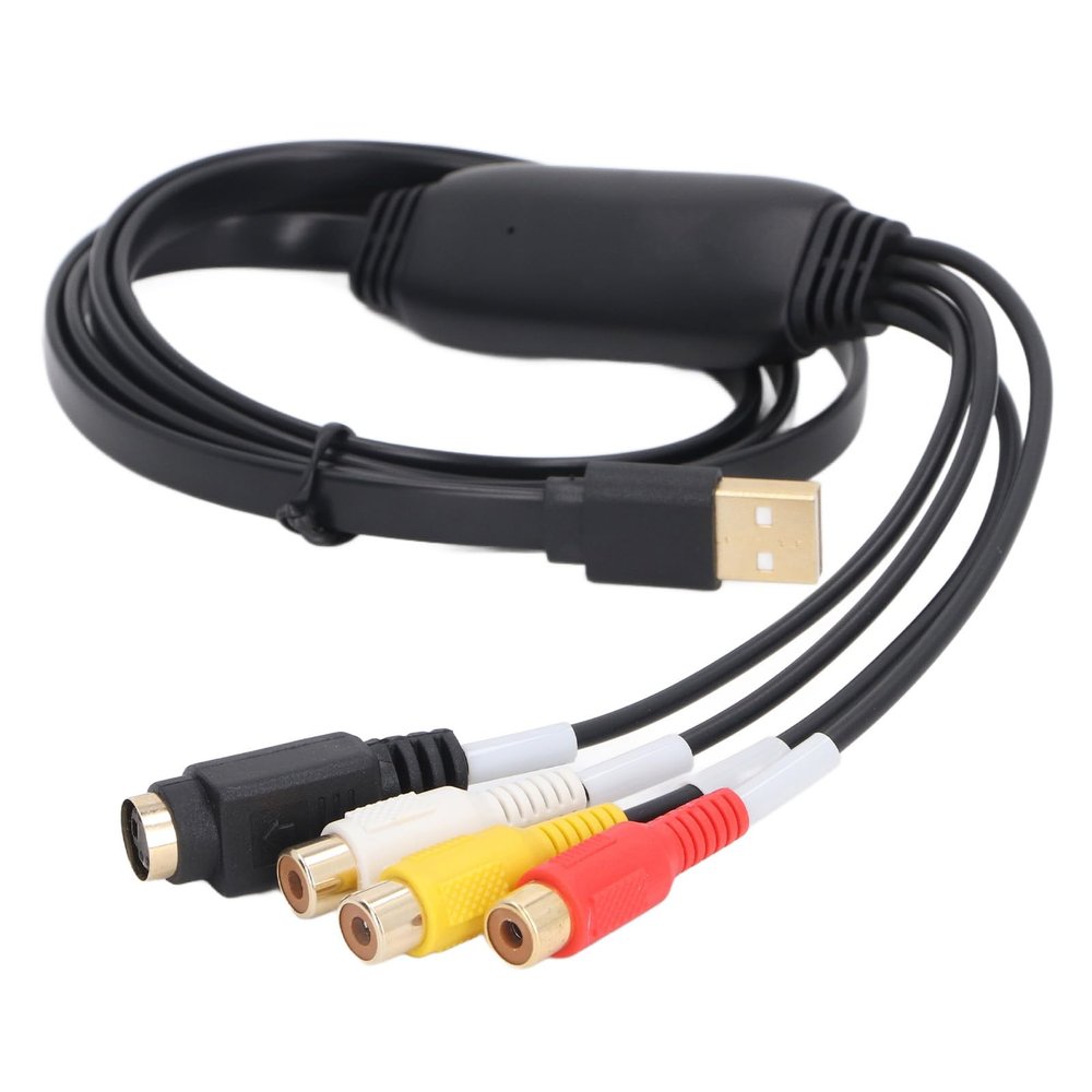 LiebeWH USB Video Capture Card USB to S Video Converter Adapter Support Color Adjustment for Desktop and Laptop