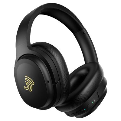 Jrumz Clarity CL01 Hybrid Active Noise Cancelling Headphones, Wireless Over Ear Bluetooth Headphones, Deep Bass, Comfort Fit Ear Pads, 40H Playtime for Home Office, Travel, Gym (Black)