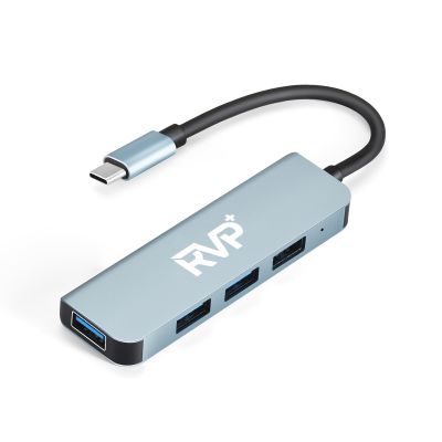 RVP+ USB Hub for Laptop, 4 Port USB Multiport Adapter, USB Splitter for Flash Drive, Keyboard, Mouse, Console, HDD, Xbox