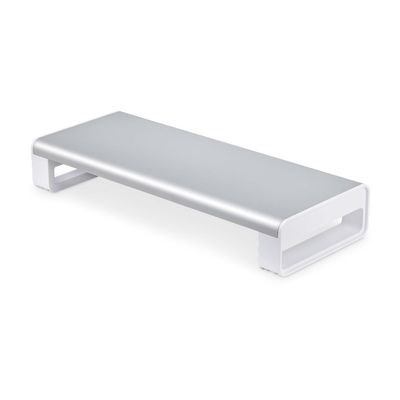 StarTech.com Ergonomic Monitor Riser Stand, Up to 33lb/15kg, Fixed height 3.5in/9cm, Desktop Computer Monitor/Laptop Riser