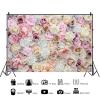 12x8ft Flower Backdrop Pink White Flowers Wall Photography Background Birthday Mothers Day Girl Baby Shower Wedding Party Banner Decorations Supplies Photo Booth Props view 2
