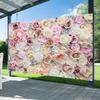 12x8ft Flower Backdrop Pink White Flowers Wall Photography Background Birthday Mothers Day Girl Baby Shower Wedding Party Banner Decorations Supplies Photo Booth Props view 4