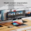 Portable 8 in 1 Multifunction Adapter Aluminum USB C Hubs Docking Station with Dual 4k 2HDMI VGA PD RJ45 USB3.0 for Laptop Computer view 4