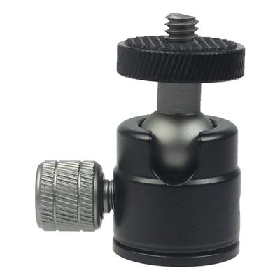 YTHYTHYTH Monitor with 1/4 Thread Mount Ball Head Panorama Tripod Mini Aluminum Alloy 360 Degrees Swivel Stand Photography Accessories